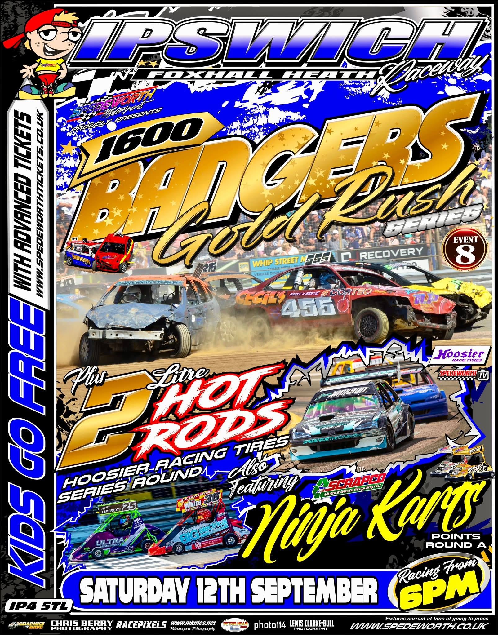 Ipswich 12th September 2026 2.0 Hot Rods 1600 Bangers